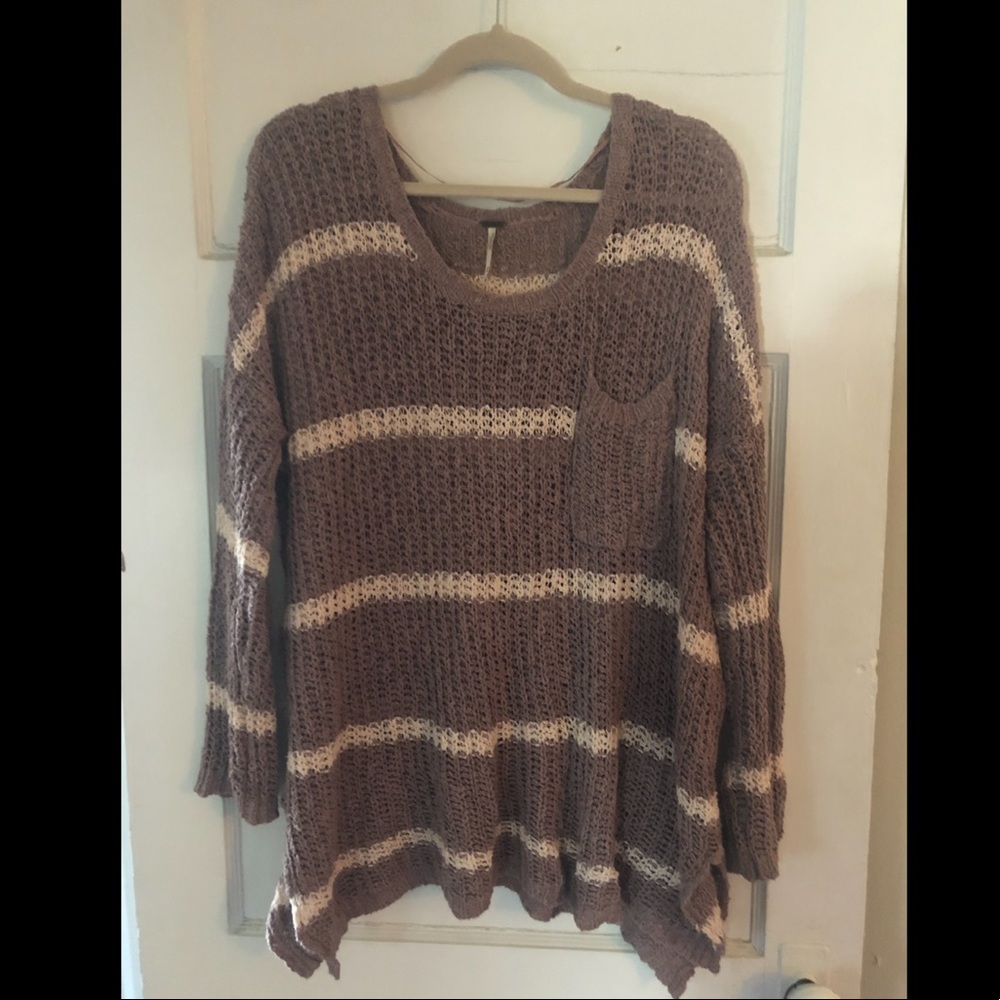 Free People Striped Sweater Large